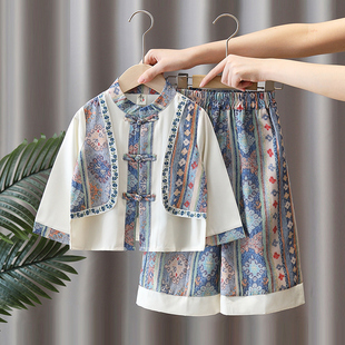 男童少数民族服装春秋2025新款儿童新中式藏族西域风情套装傣族服