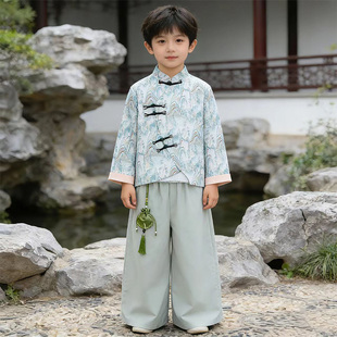 儿童中国风汉服男童春秋季 新中式 套装 表演服幼儿园国学服 2026新款