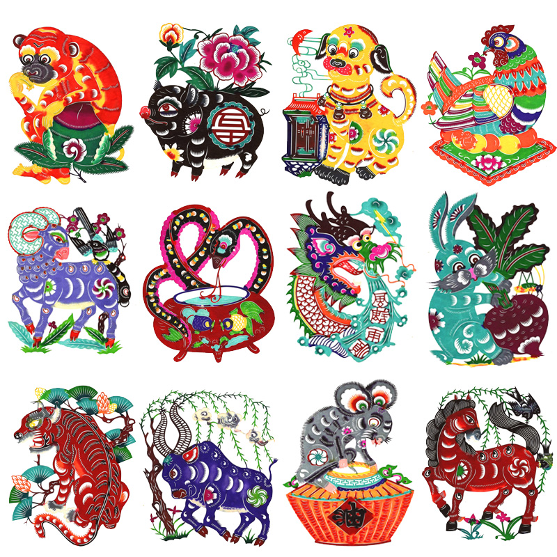 成品手工福字中国风工艺品剪纸画