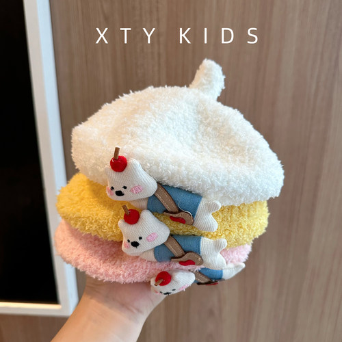 婴儿帽子春秋款保暖毛绒加厚防风