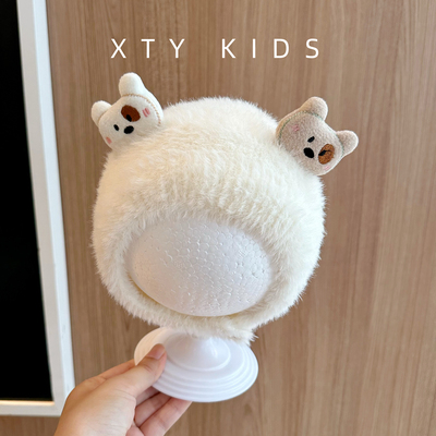 婴儿帽子秋冬款小月龄男童帽子