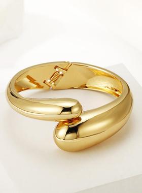 accessories 手饰rotundity metal glossy water droplet bracele