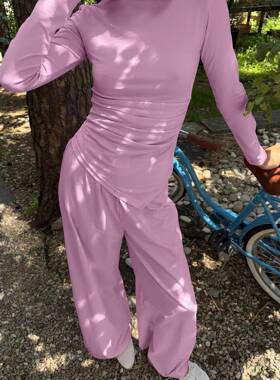 2025autumn new 牛奶丝comfortable 亲肤long sleeves trousers