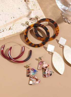 气质exaggeration 小众耳圈耳环百搭耳坠耳饰女accessories 配饰e