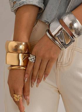 exaggeration 风braceletaccessories 2025菱形alloy 几何bracele