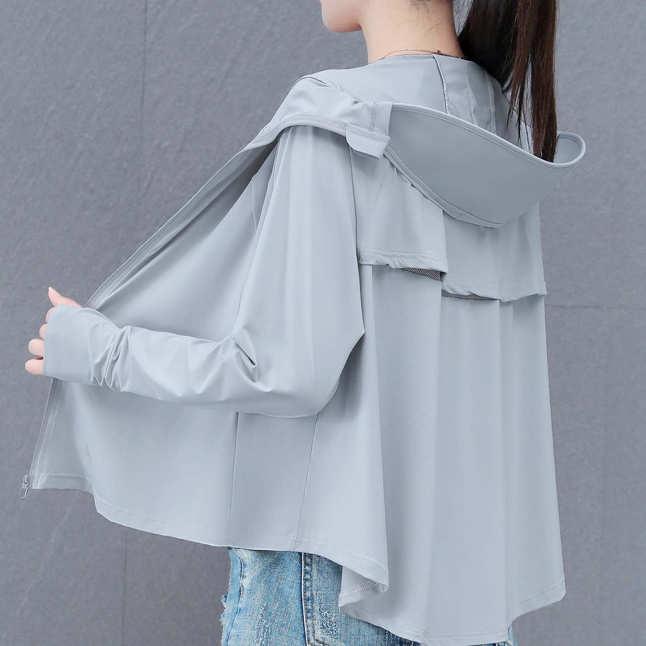 宁蔓斗篷防晒衣女2026夏季新款防紫外线女装户外薄外套冰丝防晒服
