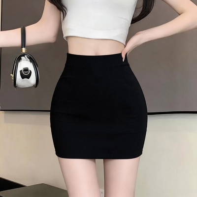 黑色短裙女春夏新款2026韩版高腰显瘦性感辣妹职业包臀一步半身裙