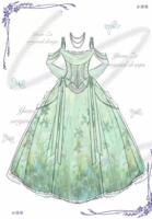 Camellia Mist lolita purple Lolita cla dress Long skirt with a large hem, blue and green champagne color dress thumbnail 6