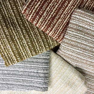 加厚圈圈纱色织自己做沙发布料网红椅凳条纹面料软装软床抱枕靠垫