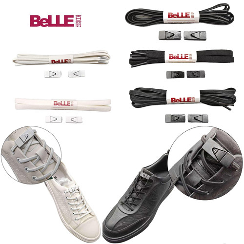 BELLE/百丽鞋带扁懒人一脚蹬免系