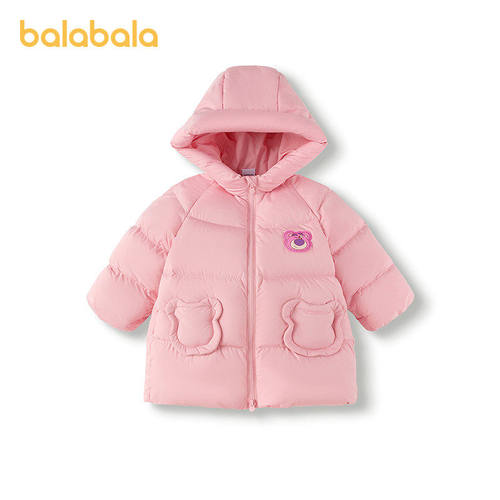 【玩具总动员IPbalaOne】巴拉巴拉女童羽绒服草莓熊2025新款冬装