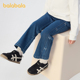 款 洋气喇叭长裤 儿童牛仔裤 女童2024秋装 商场同款 巴拉巴拉童装