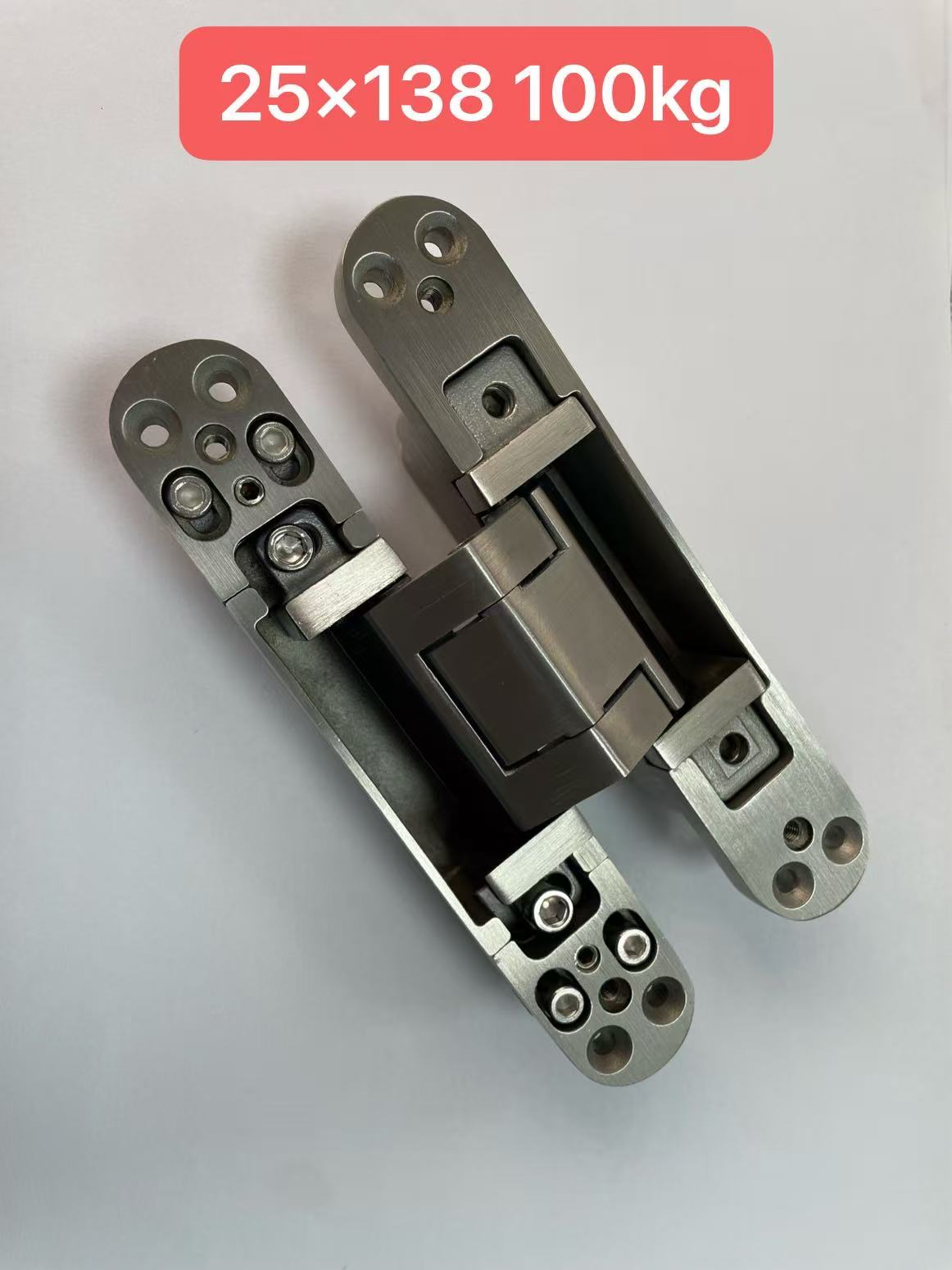 304不锈钢铸造铰链三维调节隐藏铰链防火门暗铰链承重100公斤