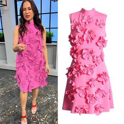 欧美风短裙2026春季重工立体花朵拼接系带连衣裙女KDR501777棉涤