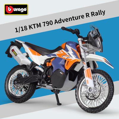 新款 1:18KTM790Adventure R Rally仿真合金越野摩托车成品模型