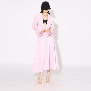 半身裙套装 新款 高腰修身 名媛风两件套2025秋冬拼接花朵西装 女 法式