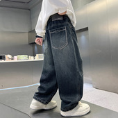 男童春秋款 长裤 牛仔裤 儿童装 子2026新款 春装 男孩休闲中大童春季 潮