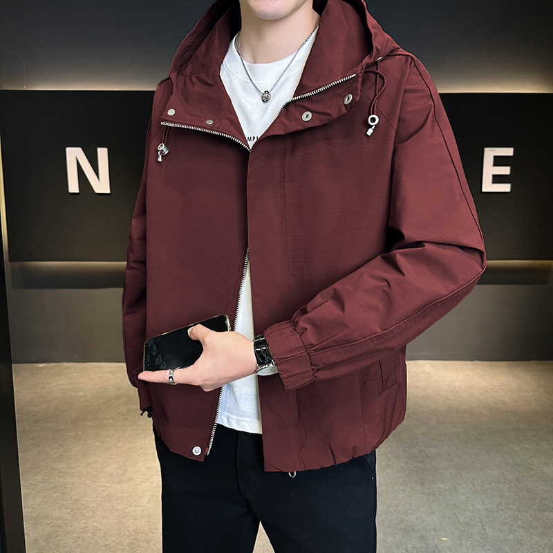 店主风连帽夹克男装休闲时尚潮流百搭外套男B320-2515-P125图片