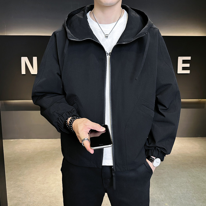 店主风连帽夹克男士2025秋装新款百搭宽松外套男B320-85847-P145,男装夹克,电商B320