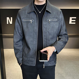 店主风皮衣男士2025新款秋季休闲皮夹克男装外套B320-2056-P130，男装皮衣，电商B320
