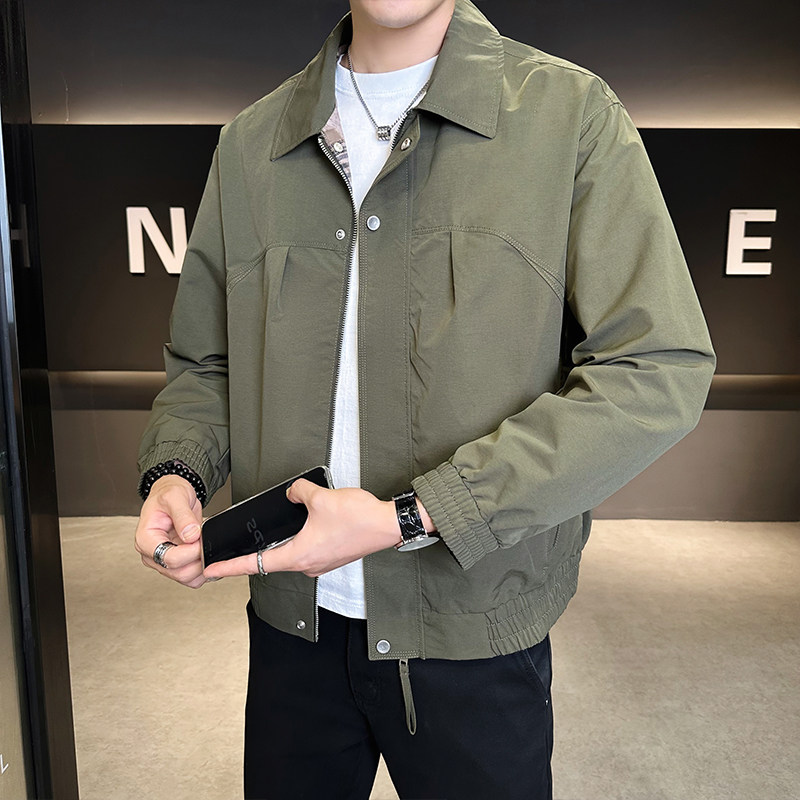 店主风夹克男士休闲时尚2025新款翻领外套男装B320-2532-P105图片