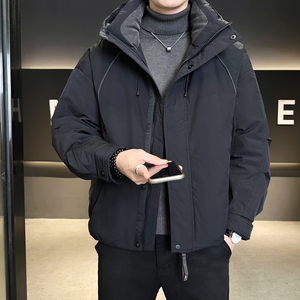 鹅绒标90绒冬季连帽羽绒服男外套B320-5586-P365有成衣报告图片