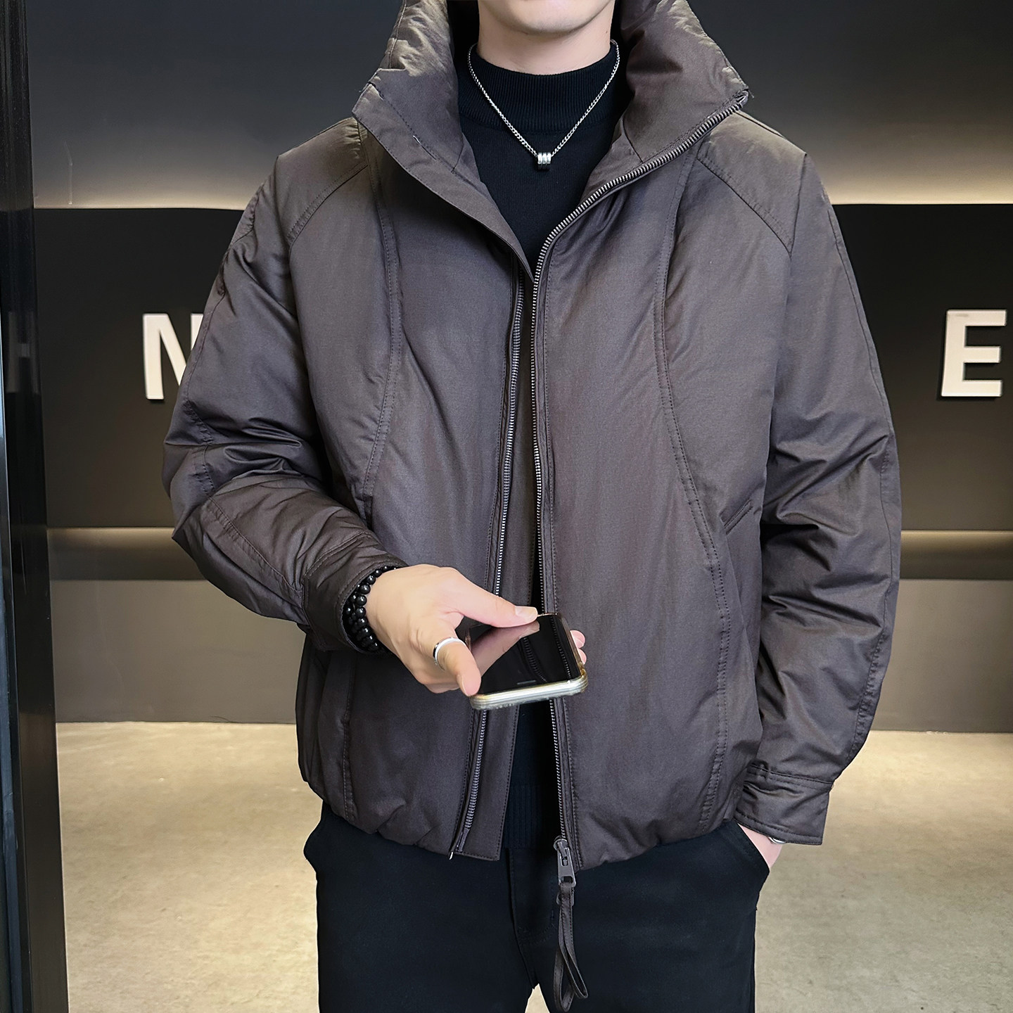 标50绒羽绒服男士休闲2025新款保暖时尚外套男装B320-908-P215,男装羽绒服,电商B320