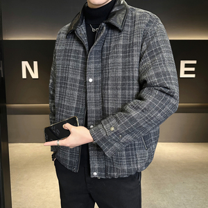 新标95绒 小香风羽绒服男士2025新款外套男装B320-859240-P265，男装羽绒服，电商B320