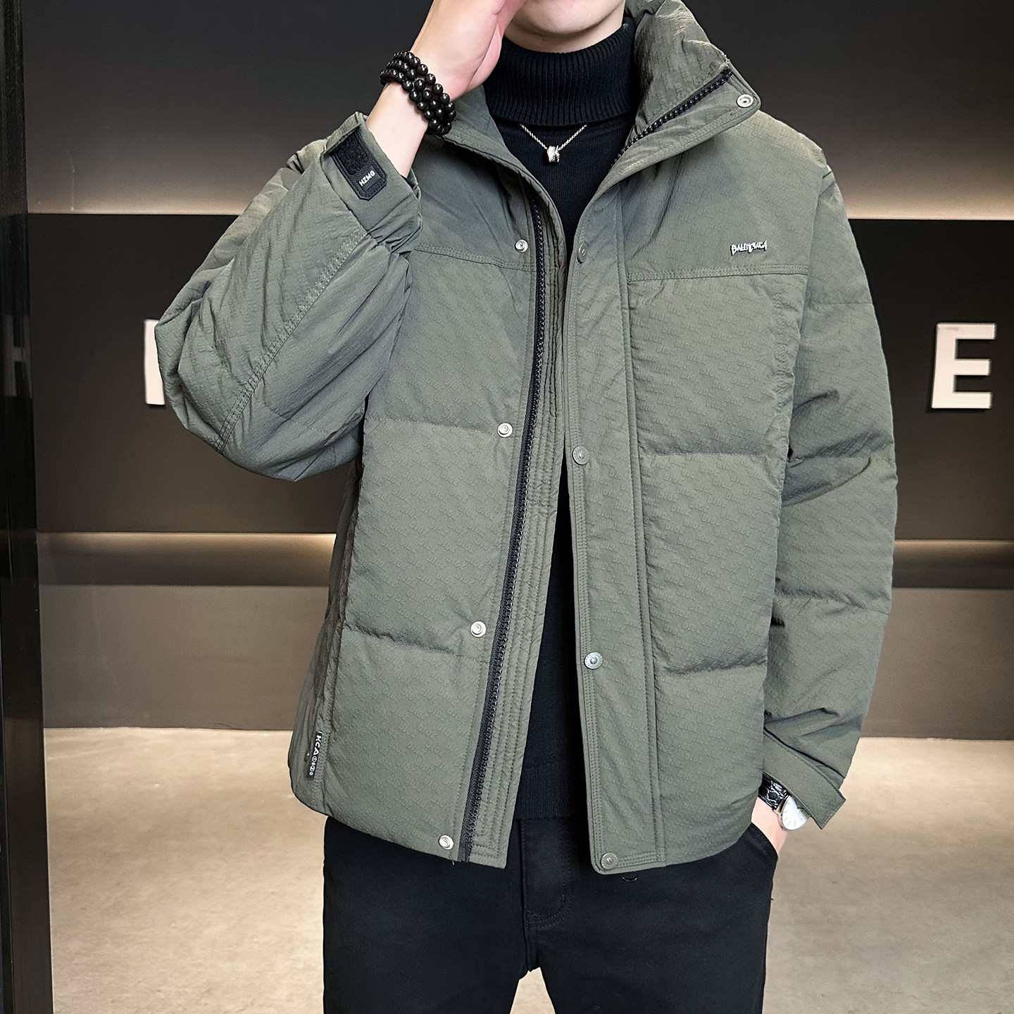 标50绒羽绒服男士2025新款时尚保暖冬季外套男B320-6635-P225,男装羽绒服,电商B320