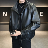 店主风皮夹克男装休闲百搭2025新款皮衣男士外套B320-2511-145，男装皮衣，电商B320