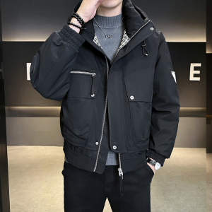 新标90绒 连帽羽绒服男士2025新款休闲外套男装B320-9908-P295图片