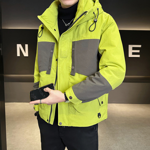 标50绒 冬季连帽羽绒服男士2025新款保暖外套男B320-28998-P228，男装羽绒服，电商B320