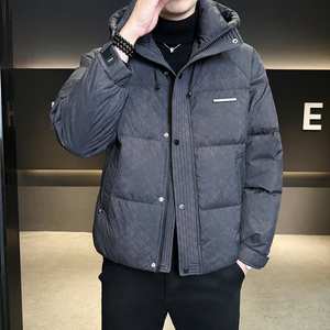 标50绒连帽羽绒服男士2025新款加厚保暖外套男装B320-6601-P235图片