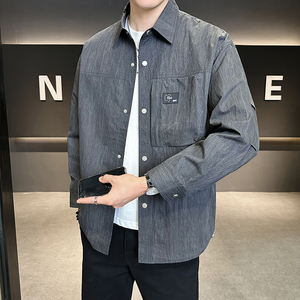 店主风2025新款夹克男士休闲时尚衬衣男外套B320-2506-P115图片