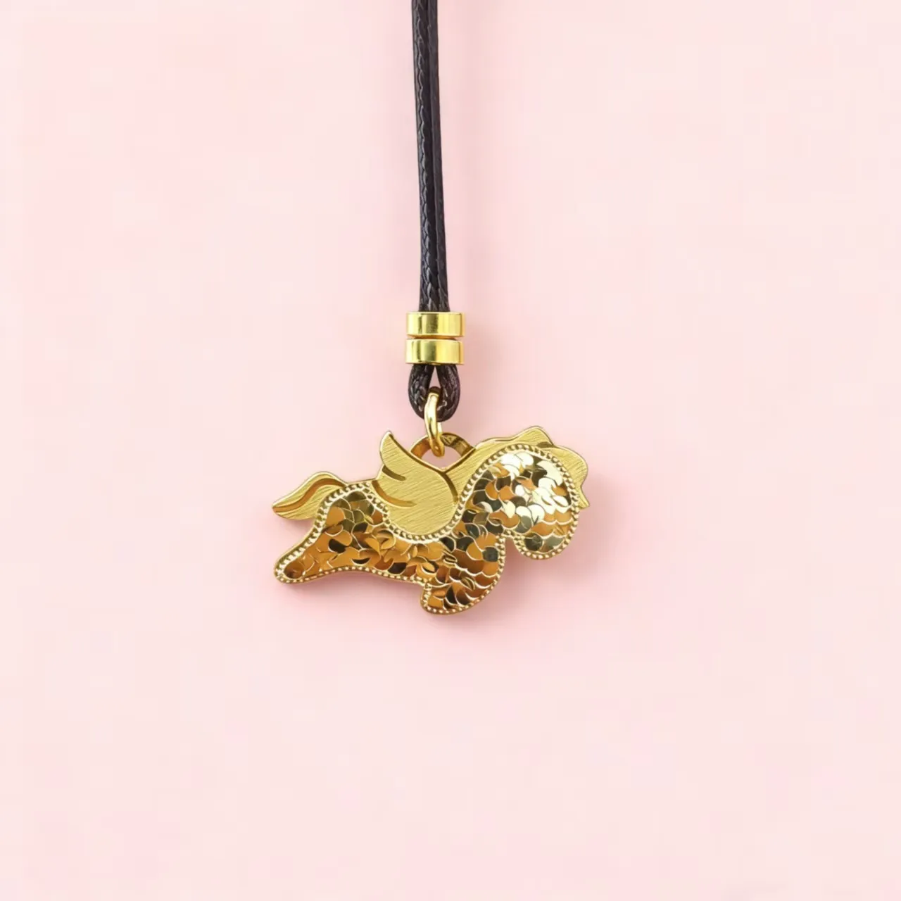 中国金铺足银9999碎冰冰小飞马吊坠新款纯银轻奢情侣款挂件送礼物