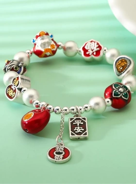 6936号足银八方来财串珠手链新中式国潮风气质高级感手链