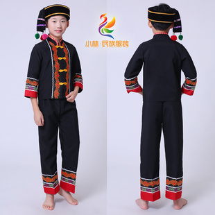 云南火把节彝族男童六一男装 605 民族生活舞蹈演服饰成人儿童同款