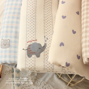 2.5米a类纯棉磨毛布料手工发圈初生儿包巾衣服床品被套全棉面料