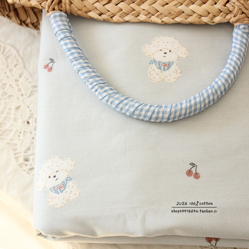 韩系卡通全棉纯棉布料衣服床笠床品床单被套衣服diy大肠发圈面料