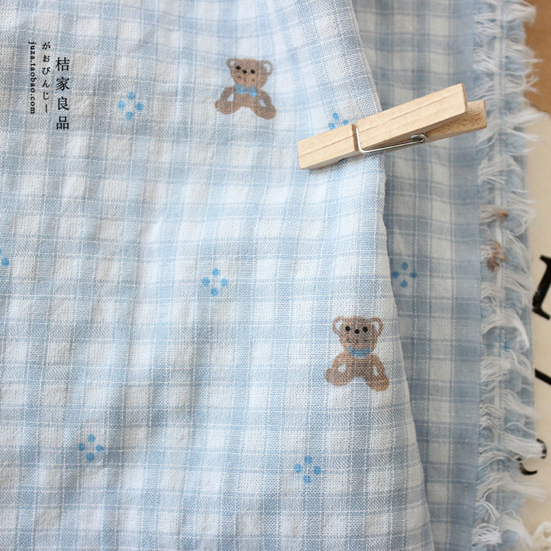 桔家良品夏衣料纯棉泡泡棉手工服装衬衫裙子防蚊裤防晒服全棉面料