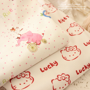 韩国灯芯绒卡通coco酱布料衣服手工马甲发圈靠垫裙子衬衫面料