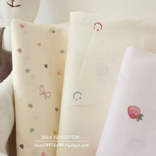 迷你卡通婴儿级a类全棉纯棉斜纹布料衣服床品被套衣服diy发圈面料