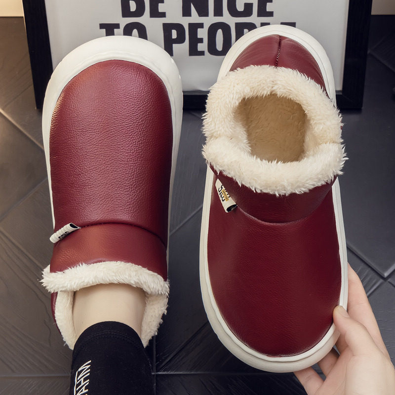 秋冬季真皮包跟棉拖鞋女居家情侣家用室内防滑软底加绒牛皮棉鞋男,居家布艺,居家棉拖/棉鞋,淘宝优惠券,粉丝福利购,淘宝优惠卷