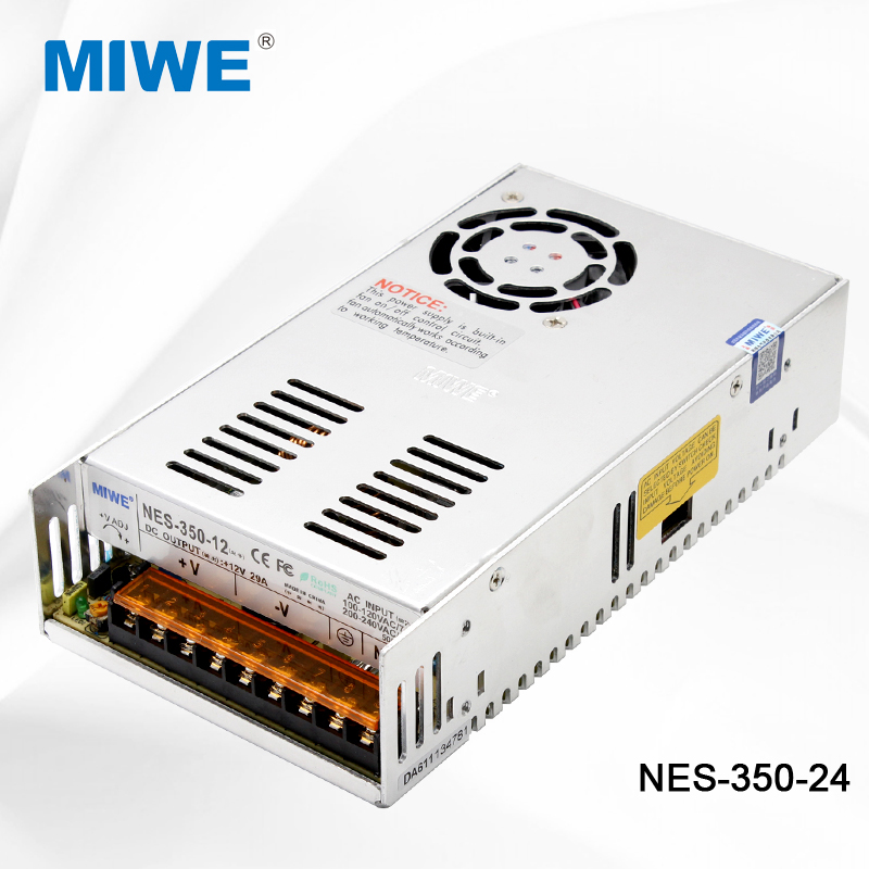 MIWE麦纬电源24V14.6A350W NES-350-24工控工业电源220V转24v电源