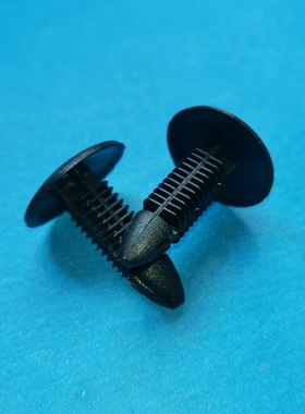 尼龙黑色树型铆钉GA-C555-01倒刺钉,汽车卡扣安装孔6.5卡厚度3~12