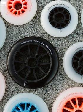 飞鹰轮滑鞋大三轮FSK速桩速滑轮长刷野街高弹耐磨溜冰鞋竞速轮子