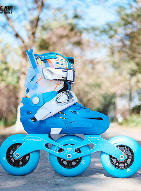 飞鹰儿童专业轮滑鞋S6 speed大三轮速桩速滑训练休闲刷街溜冰鞋