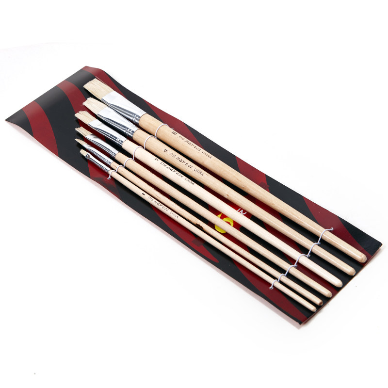 MARLEY BRAND GENUINE G1716 SET 6-PACK BRUSH ROW PEN BRISTLES PIG HAIR GOUACHE PAINT WATERCOLOR OIL PAINT BRUSH ACRYLIC|OIL PAINTING COLOR BRUSH SET