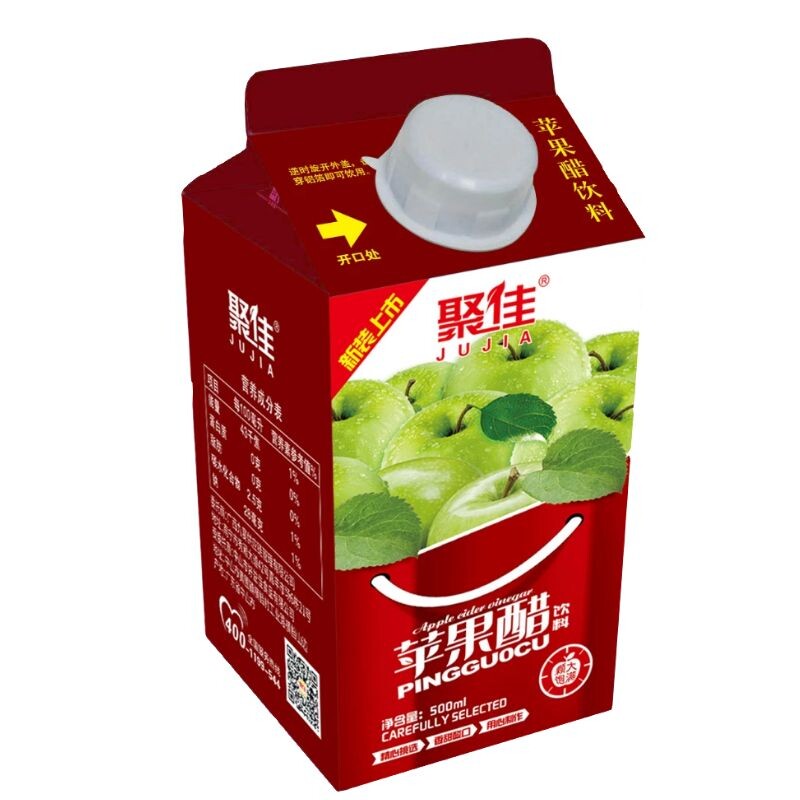 苹果醋饮料 jujia 聚佳品牌   酸酸甜甜味道好500ml*15盒包邮