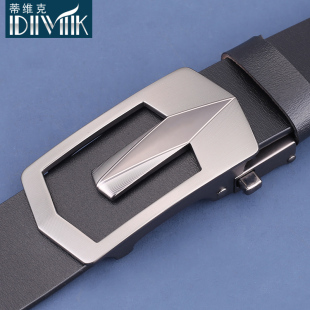 简约2023新款 真皮自动扣皮带纯牛皮商务腰带休闲正装 设计 带男士 裤